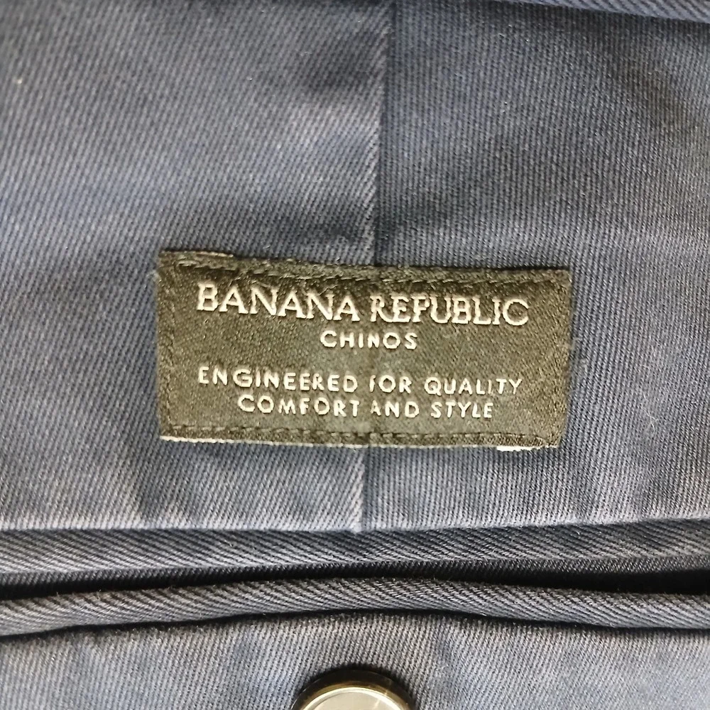 Banana Republic‎ Chino Pants Mens 36x30 Navy Blue Casual